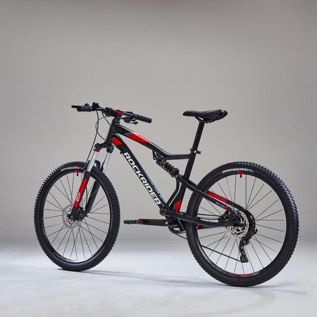 Mountainbike ST 530 S 27,5 Zoll schwarz/rot