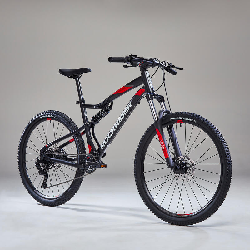 escritorio Lada Profeta Bicicleta de montaña 27,5" doble suspensión Rockrider ST 530 S negro rojo |  Decathlon