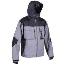 Men's Waterproof Fishing Jacket - FJ 500 WPF Grey/Black