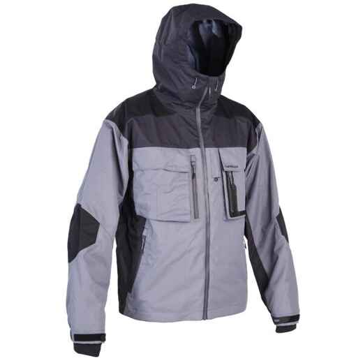 
      Waterproof fishing jacket 500 Grey
  