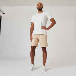 Men's Fitness Shorts 500 Essentials - Linen Grey