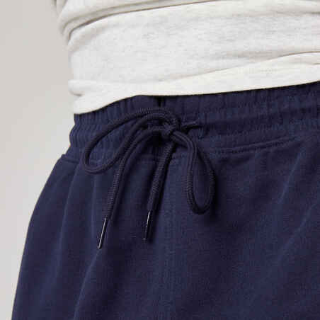 Pantalón chándal fitness algodón ajustado Hombre Domyos 500+ azul -  Decathlon