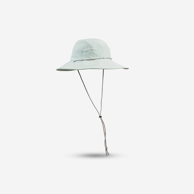 Chapéu de Trekking Anti-UV - MT500 - Mulher Verde pálido