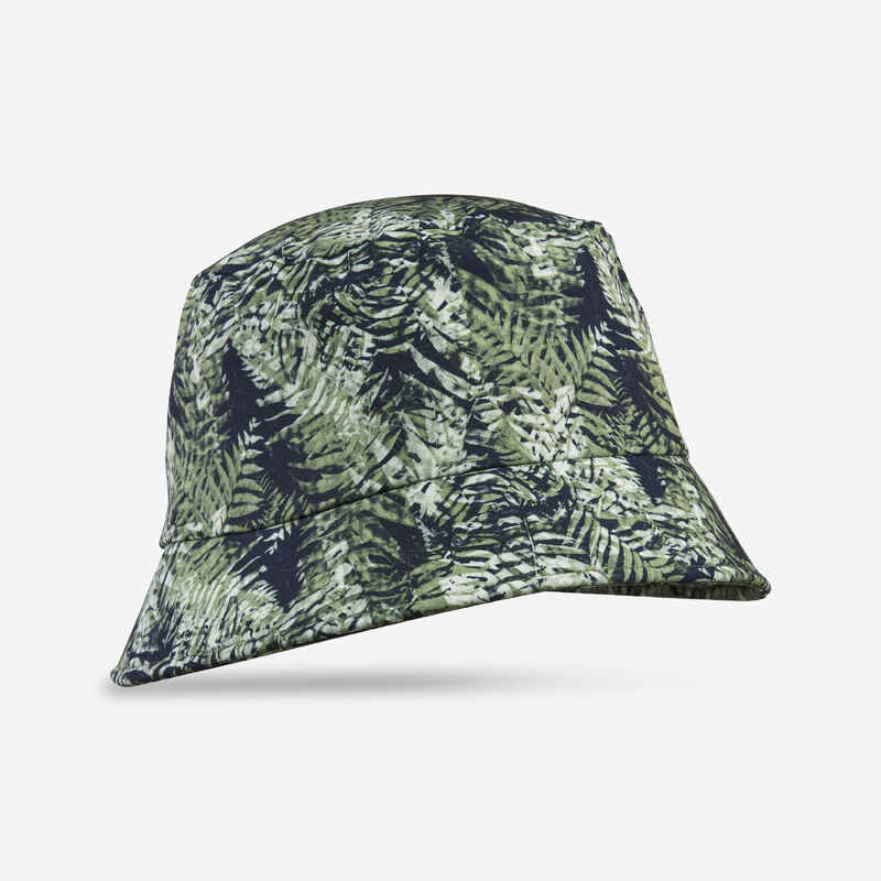 Green leaf print hat MT100