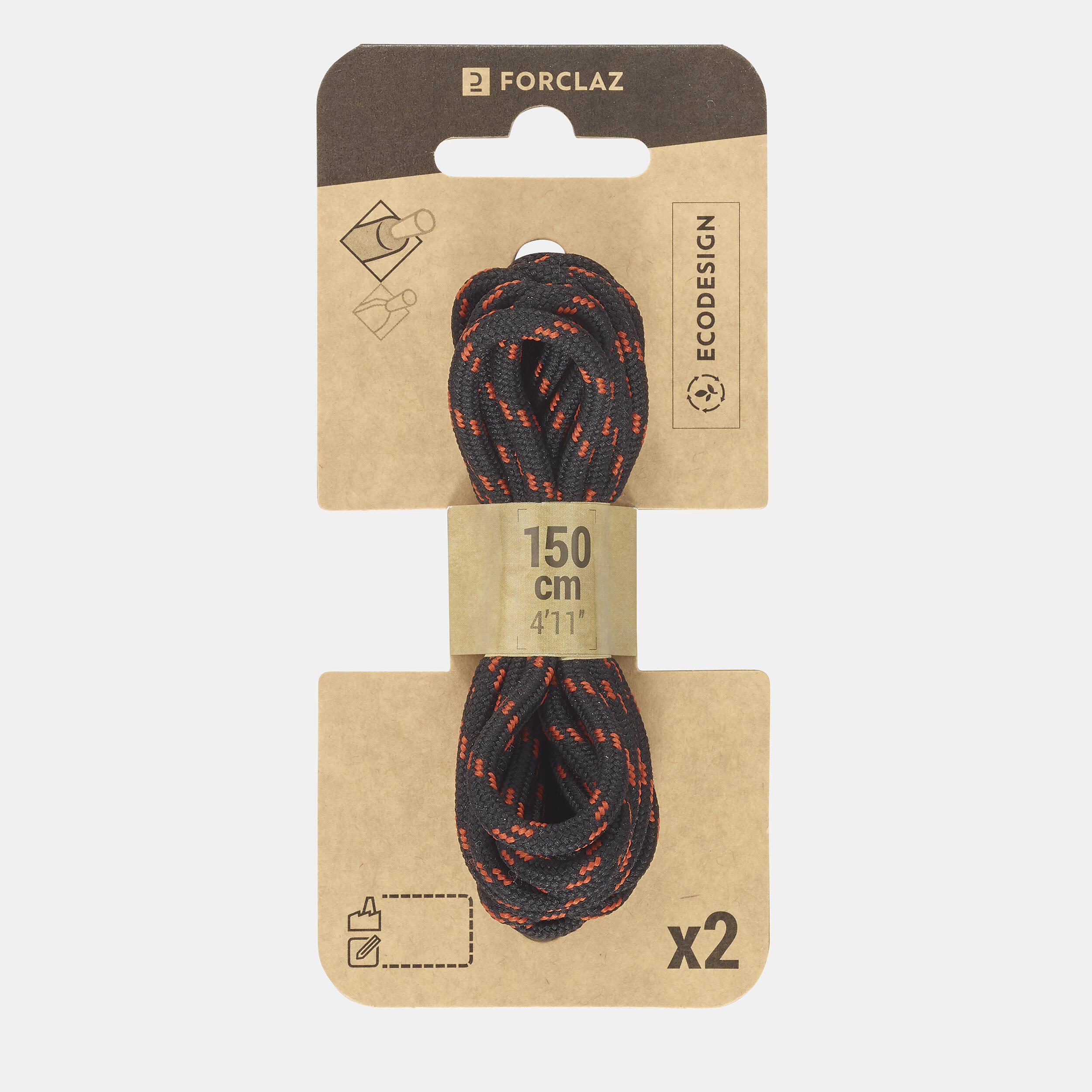 Round laces for hiking shoes 2/4