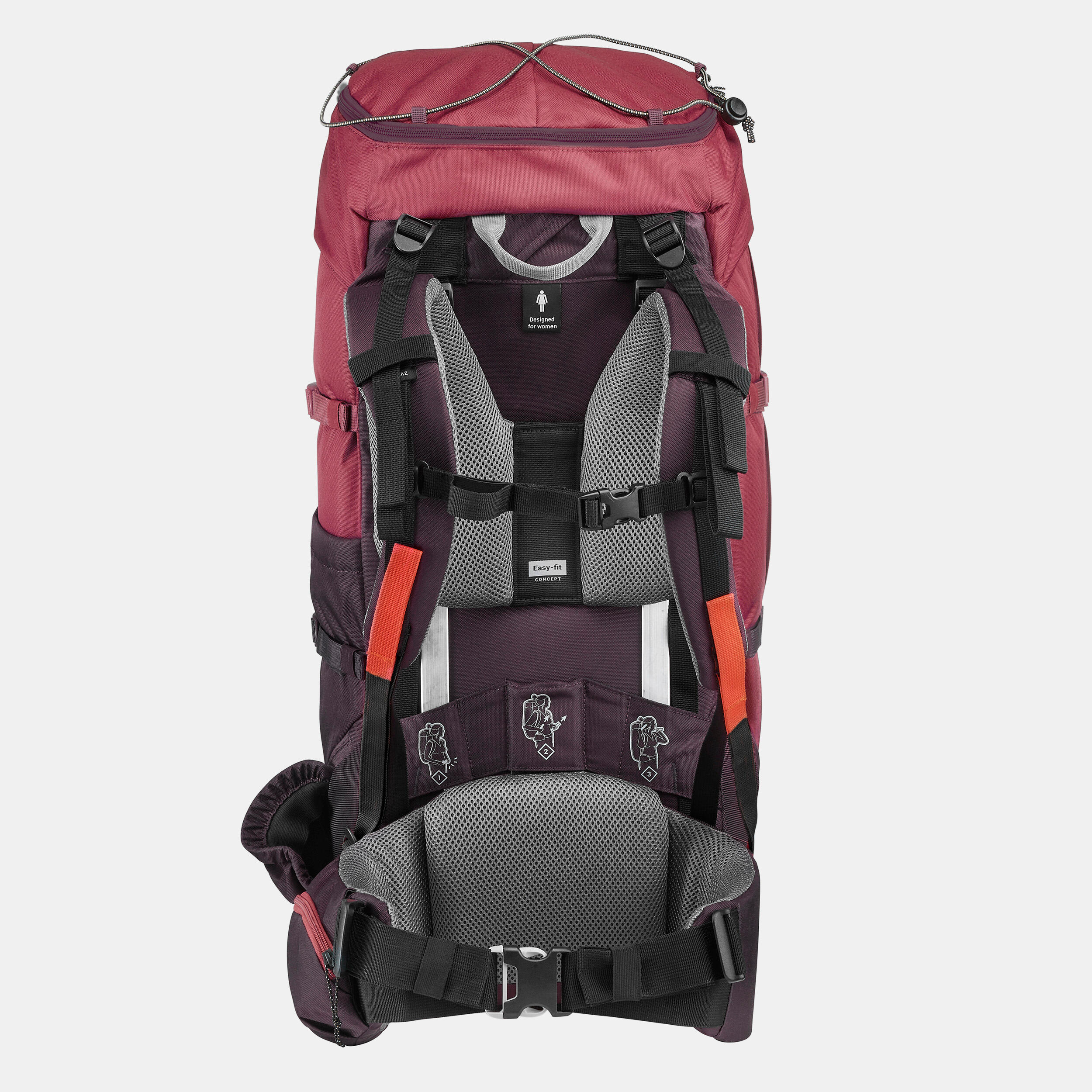 Women’s 50 L Hiking Backpack - MT 100 Easyfit