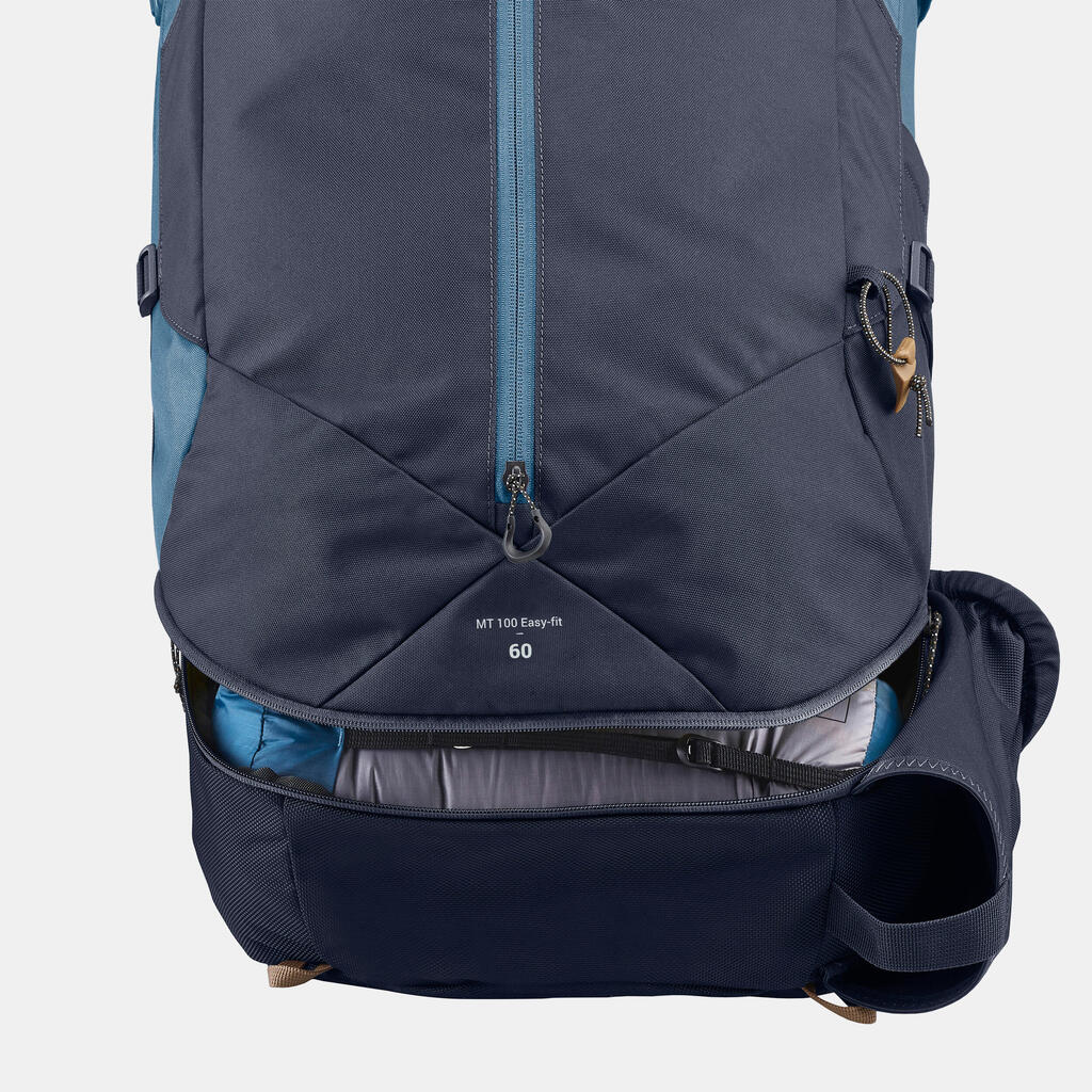 תרמיל טרקים לנשים שנפחו 60 ליטר דגם‏MT100 EASYFIT