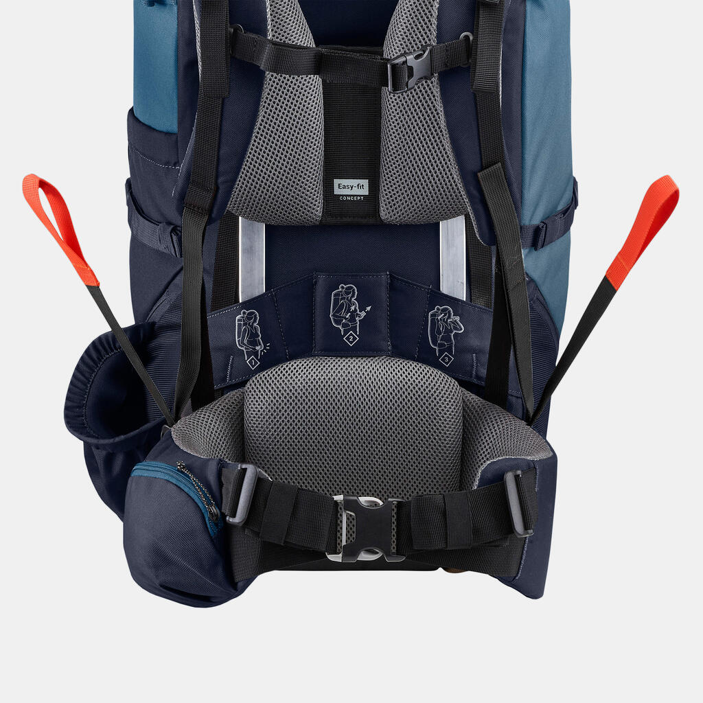 Ruksak za trekking MT100 Easyfit ženski 60 l 