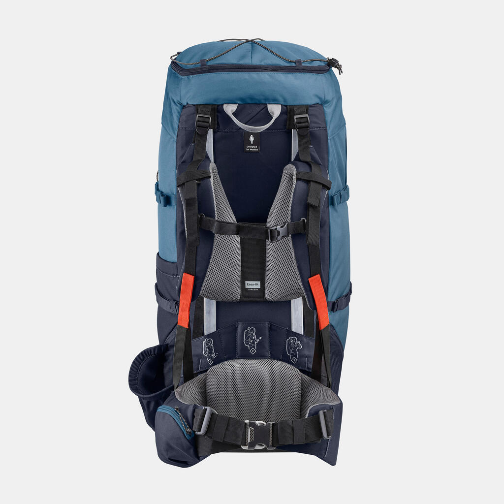 Ruksak za trekking MT100 Easyfit ženski 60 l 