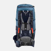 Mochila de montaña y trekking 60L Forclaz Trek100. Funda impermeable