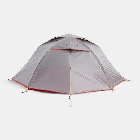 Šator za treking MT900 s kupolom za 3 osobe sivi