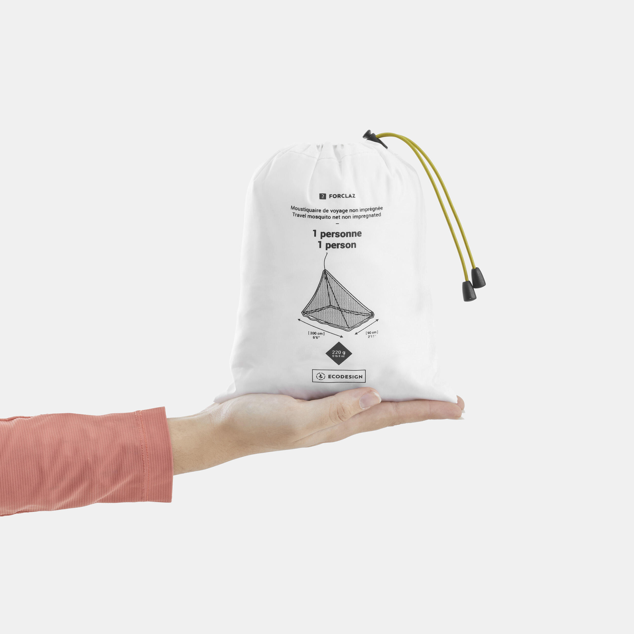 Camping Untreated Mosquito Net 1 Person - Undyed - FORCLAZ