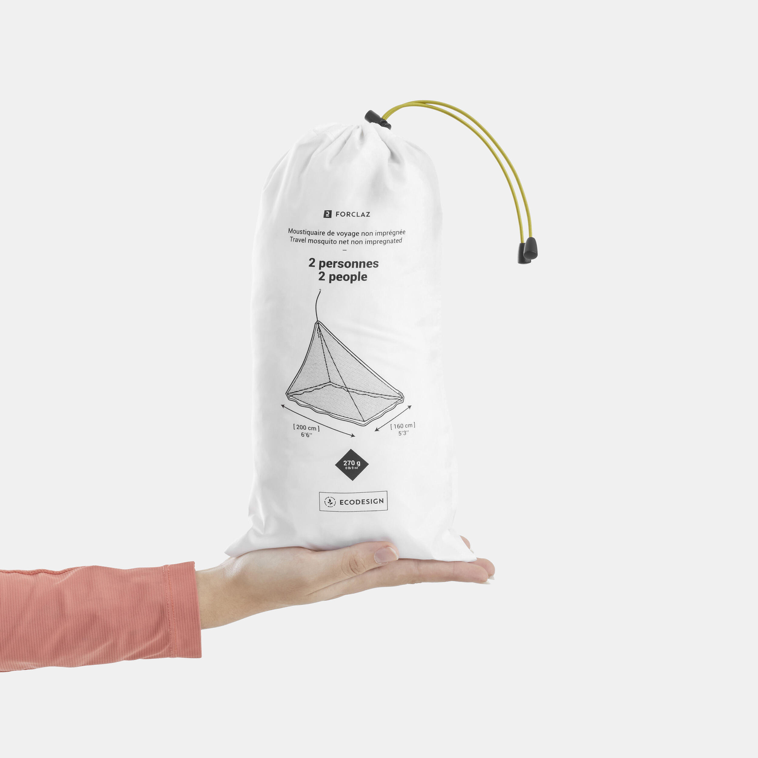 2-Person Hiking Mosquito Net - White - FORCLAZ