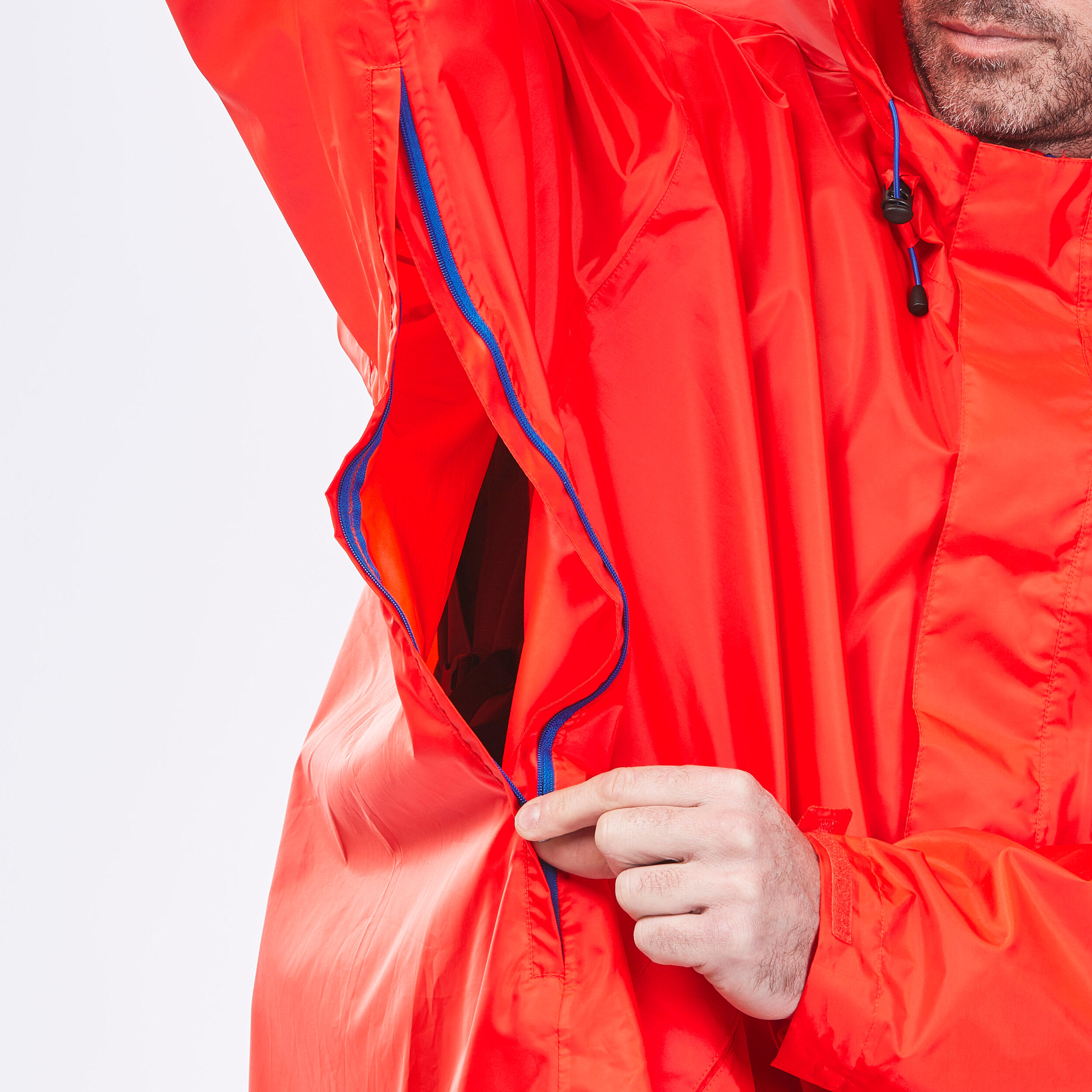Hiking Rain Poncho - FORCLAZ 75 Size L 