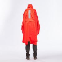 Poncho pluie de randonnée - FORCLAZ 75 rouge Taille S/M