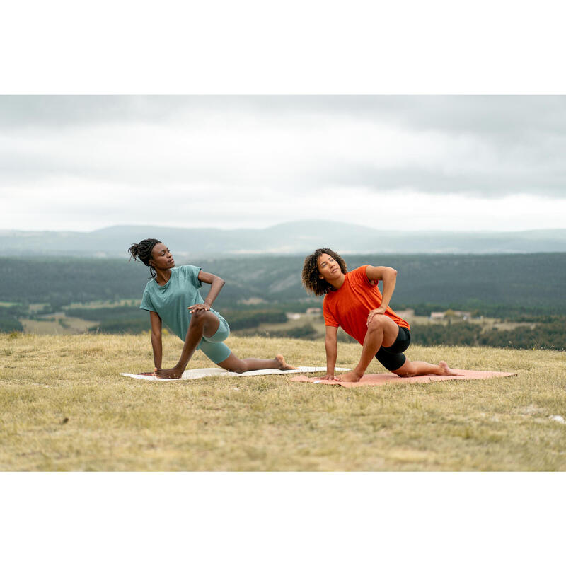 Pantaloncini donna yoga slim poliestere traspirante neri