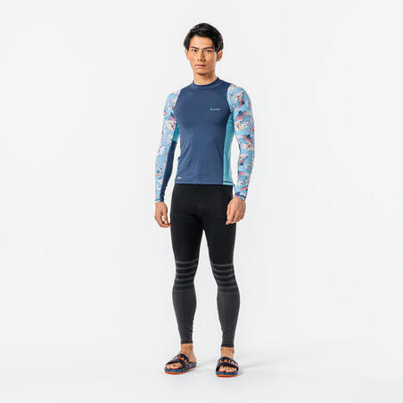 Legging anti UV surf 100 homme bleu ardoise Eco