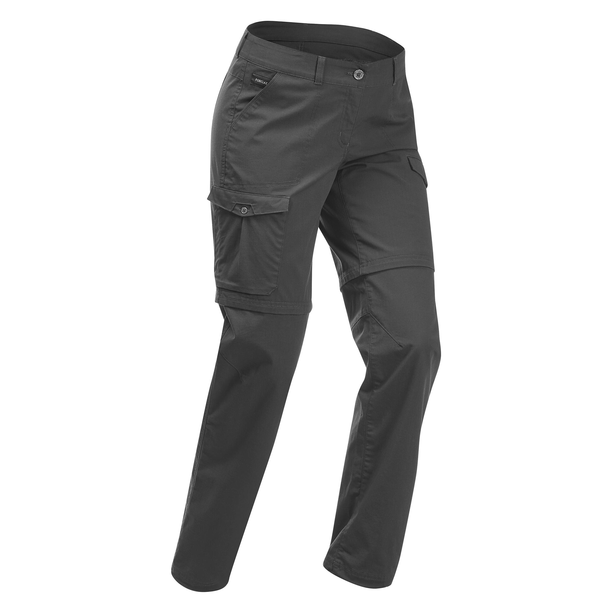 Pantaloni modulabili viaggio donna TRAVEL 100 grigi FORCLAZ | DECATHLON
