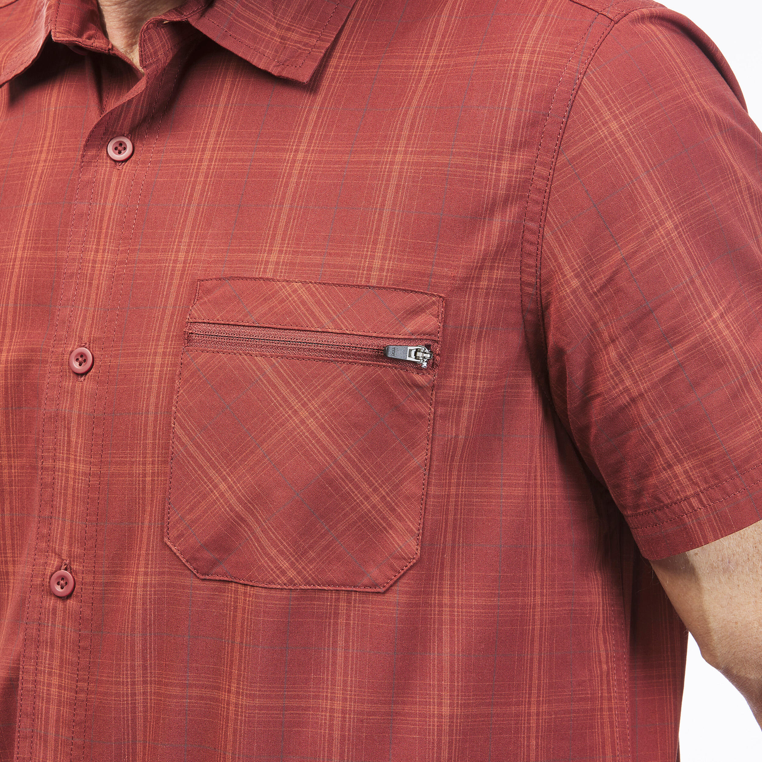 travel trekking shirt TRAVEL 100 red 
