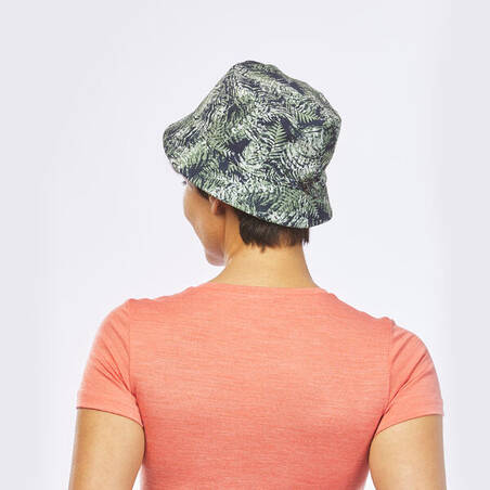 Green leaf print hat MT100