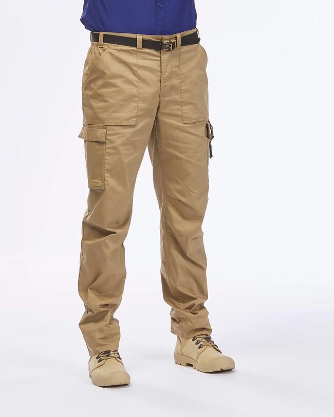 Men's Desert Trekking Anti-UV Trousers Desert 900 - brown