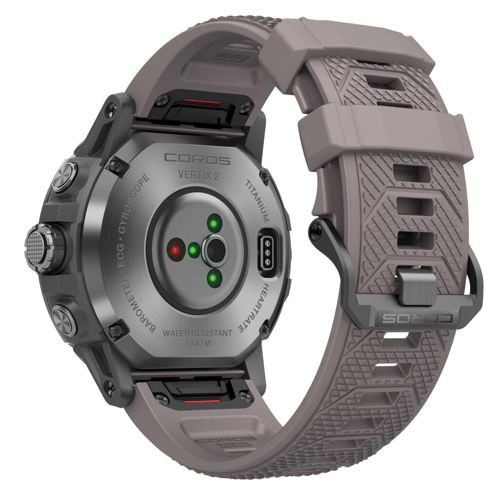 Inteligentné bežecké a outdoorové hodinky s GPS a kardio Vertix 2 sivé