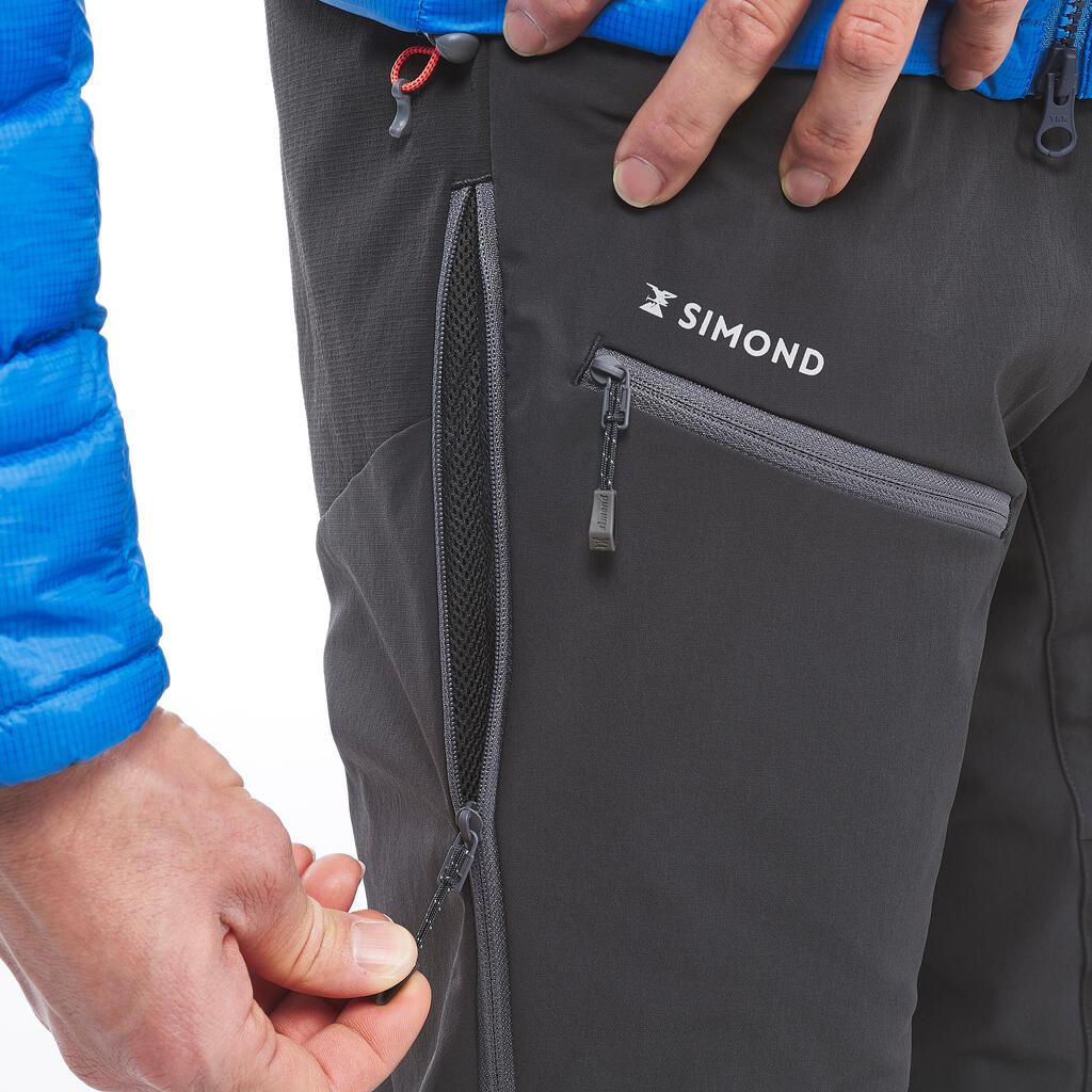 Men’s Mountaineering Trousers - ALPINISM LIGHT EVO - GREY