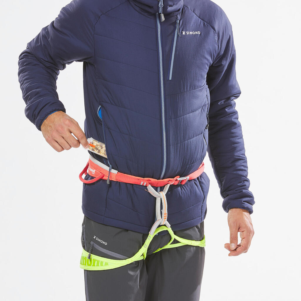 Vyriška pašiltinta sintetinė alpinizmo striukė, mėlyna