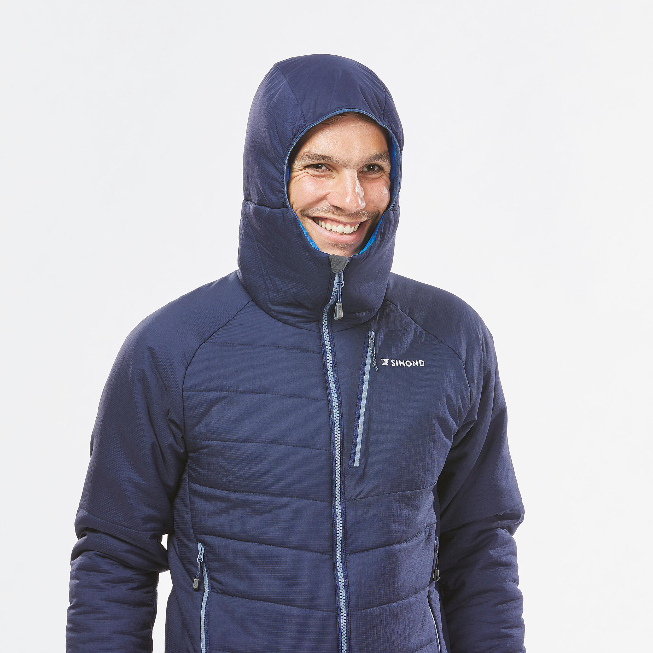 Men’s compressible padded mountaineering jacket, navy 5/12