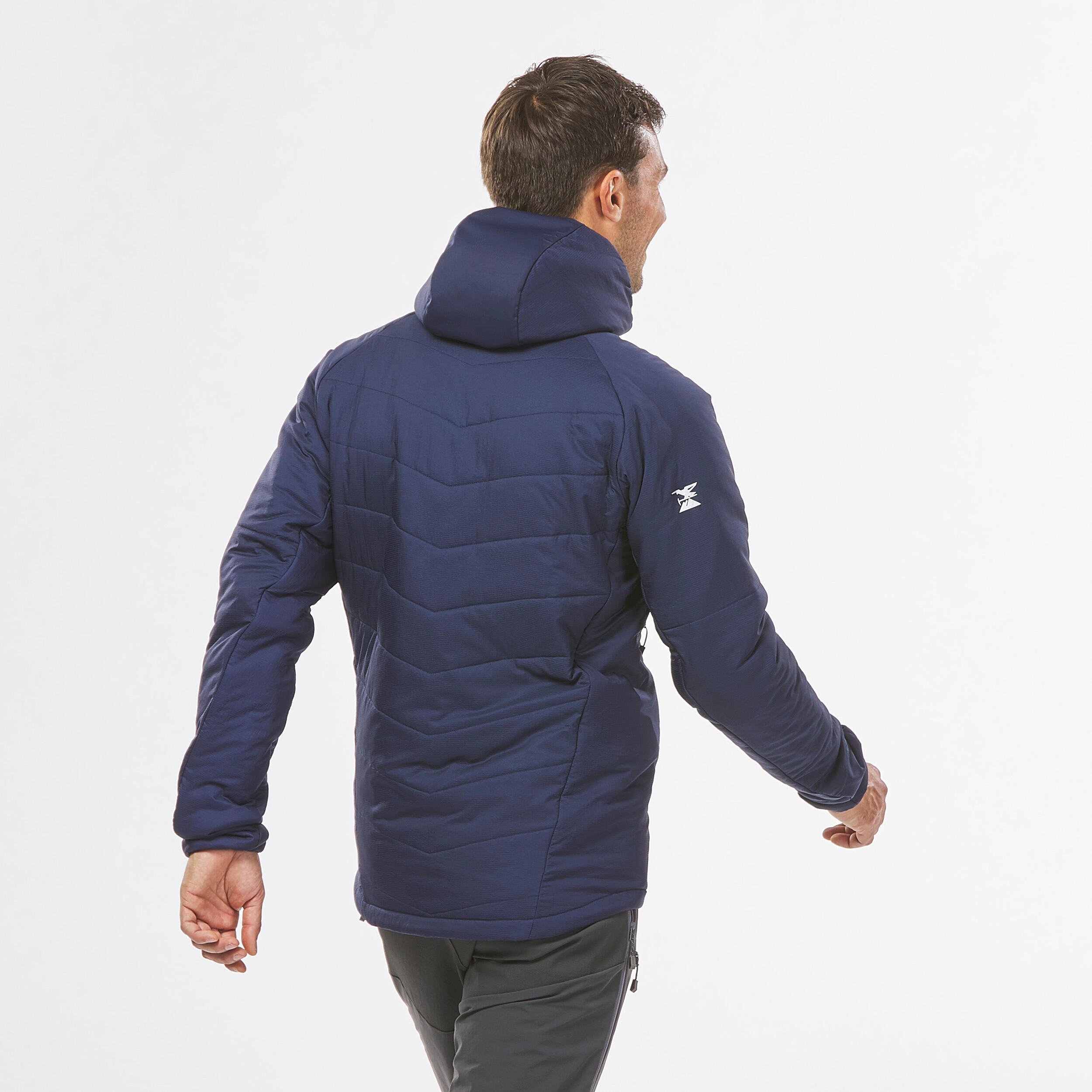Men’s compressible padded mountaineering jacket, navy 2/12