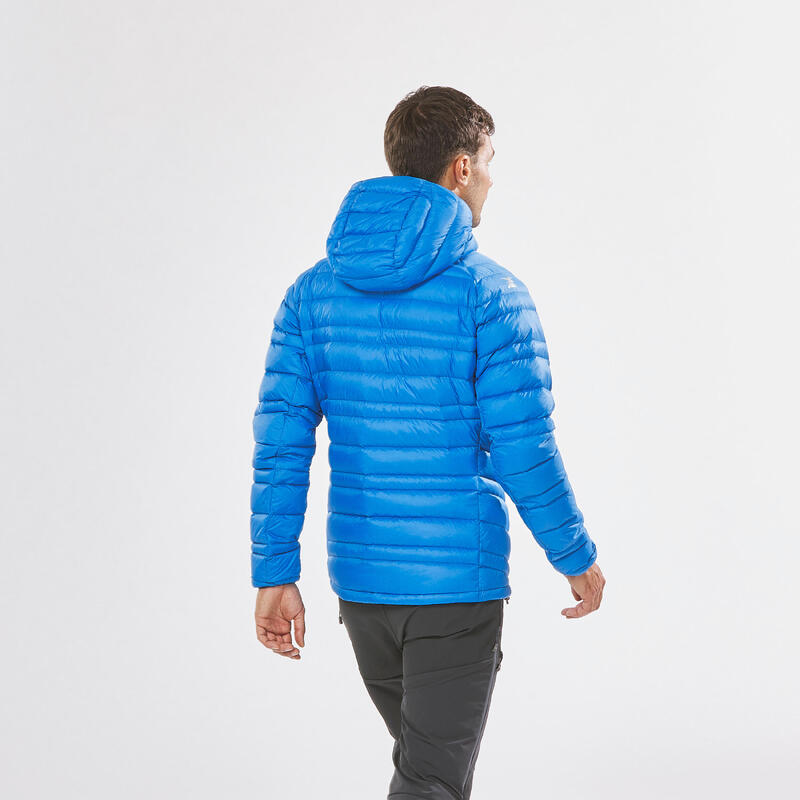 Doudoune en duvet d'alpinisme homme - ALPINISM LIGHT Bleu