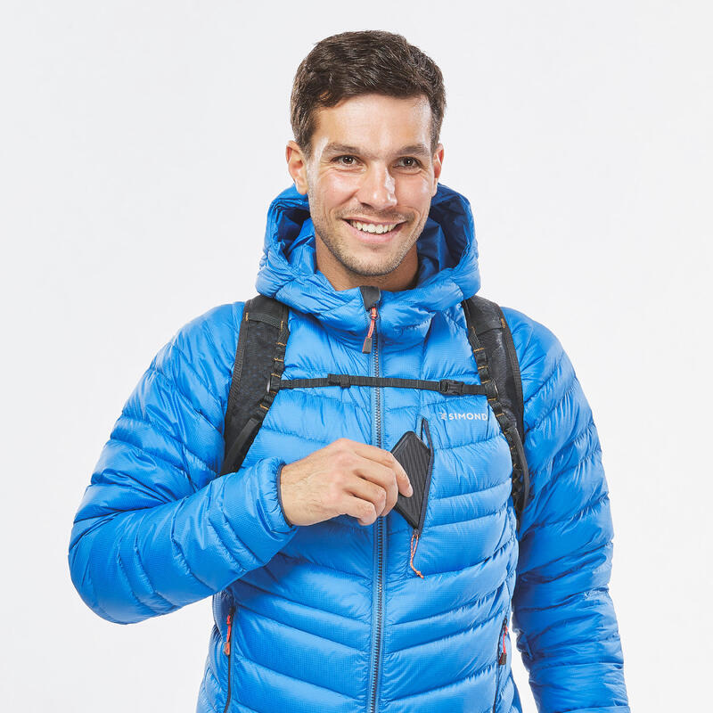 Piumino alpinismo uomo ALPINISM LIGHT azzurro