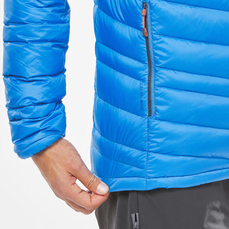 Doudoune en duvet d'alpinisme homme - ALPINISM LIGHT Bleu