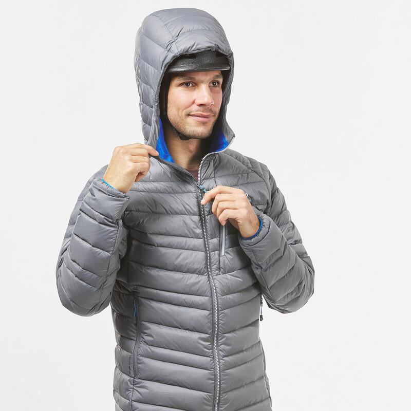 Men's mountaineering down jacket MOUNTAINEERING Light Grey Decathlon
