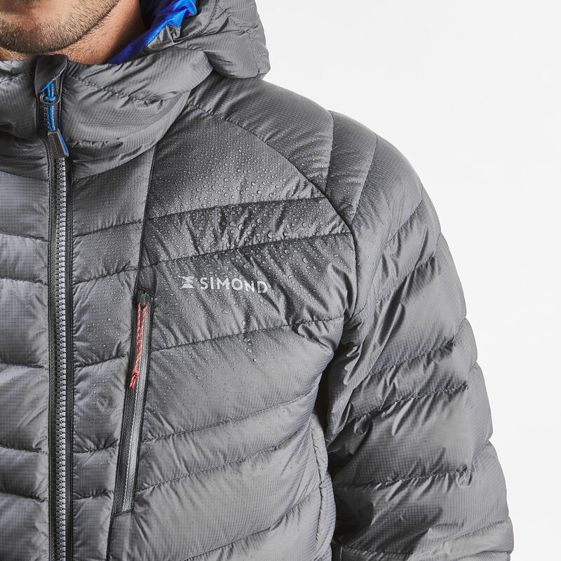 Men's mountaineering down jacket MOUNTAINEERING - Light Grey - S By SIMOND | Decathlon