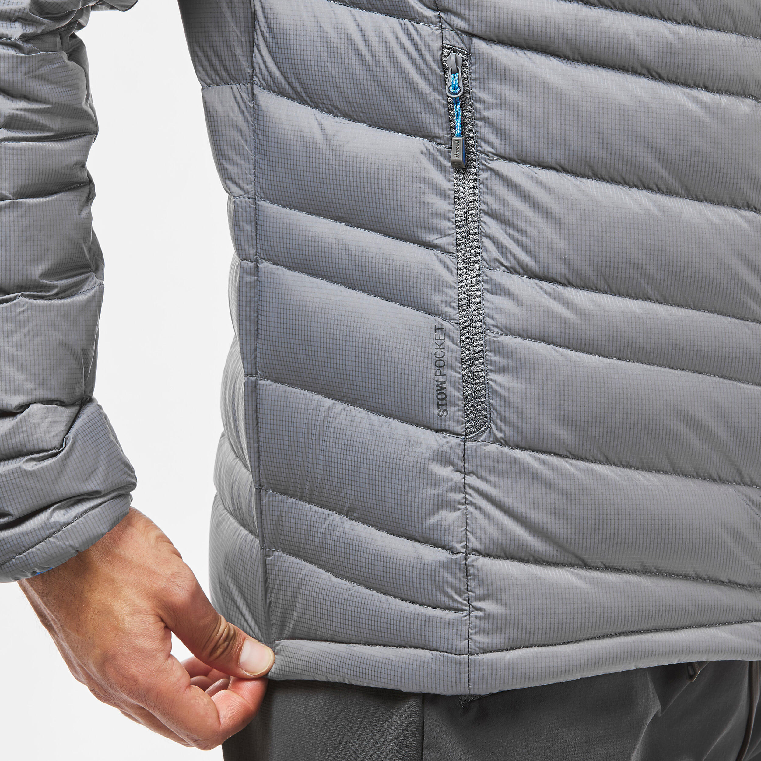 Men's mountaineering down jacket MOUNTAINEERING Light Grey SIMOND