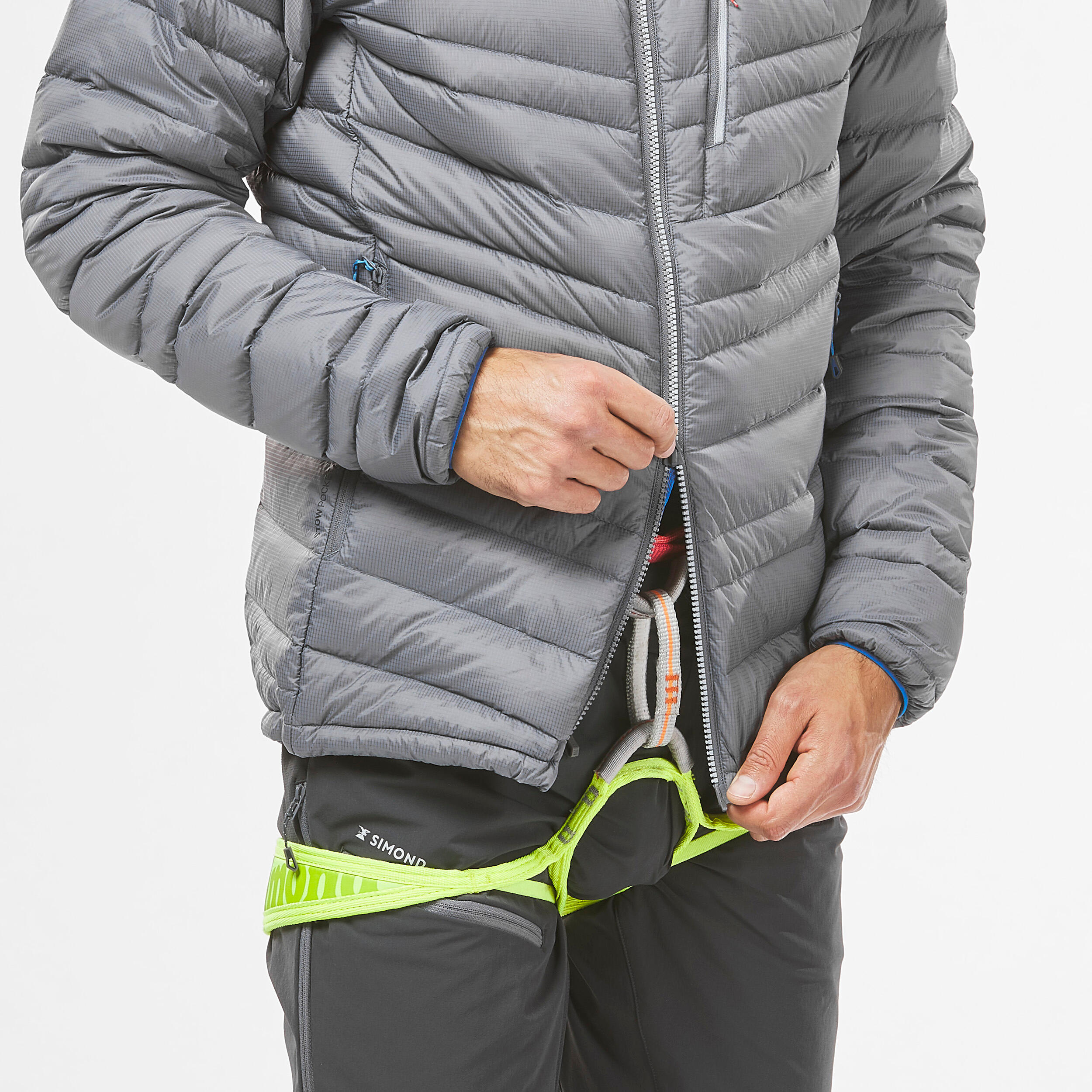 Doudoune en duvet d alpinisme homme ALPINISM LIGHT Grise SIMOND Decathlon