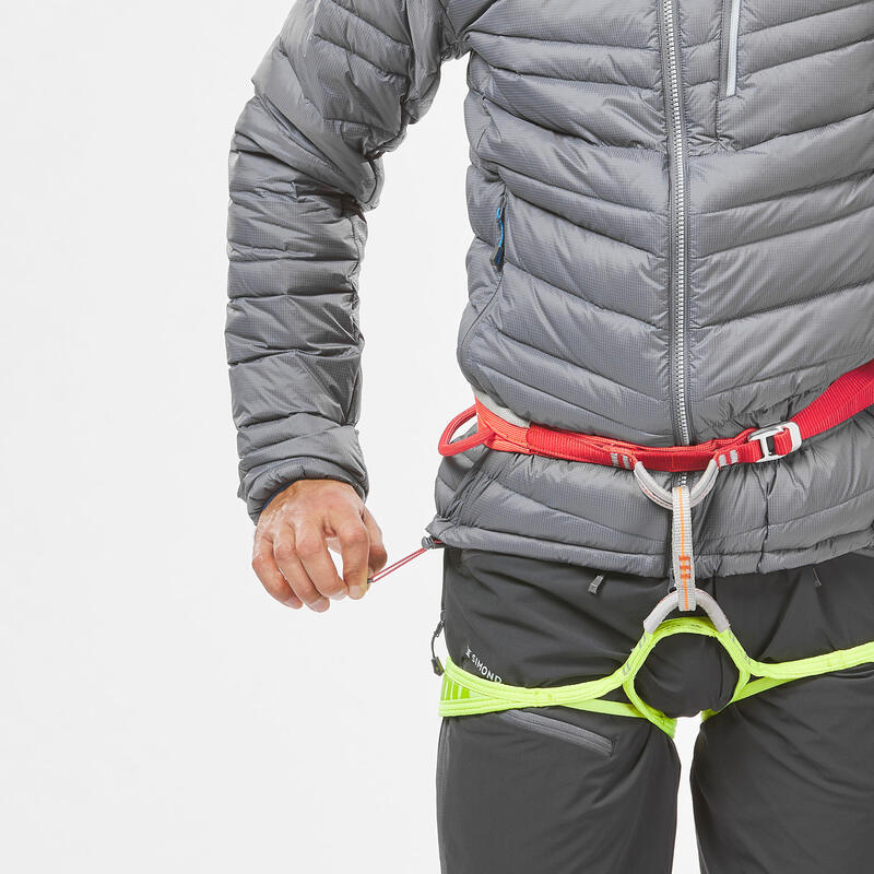 Doudoune en duvet d'alpinisme homme - ALPINISM LIGHT Grise