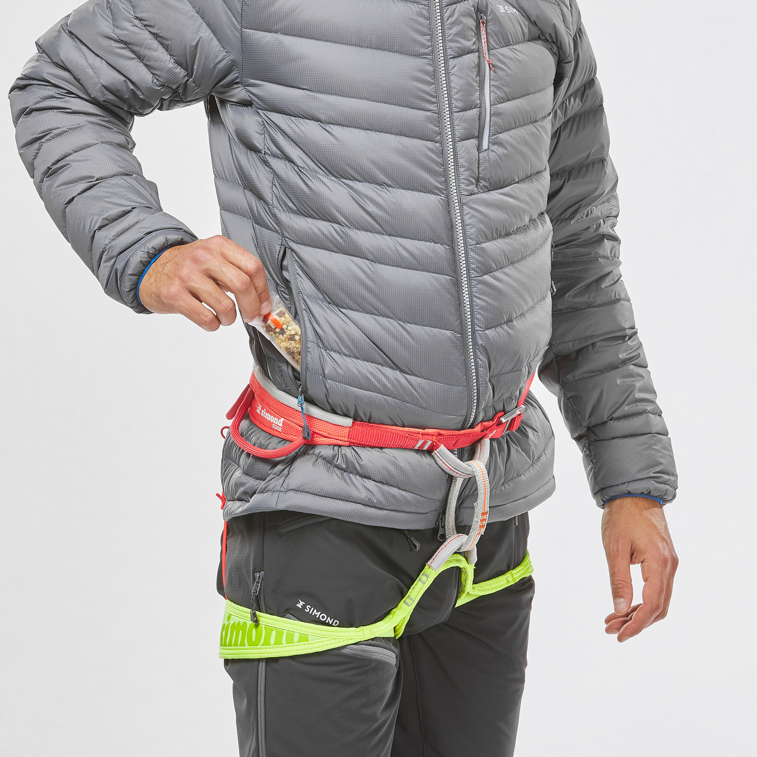 Doudoune en duvet d alpinisme homme ALPINISM LIGHT Grise SIMOND Decathlon