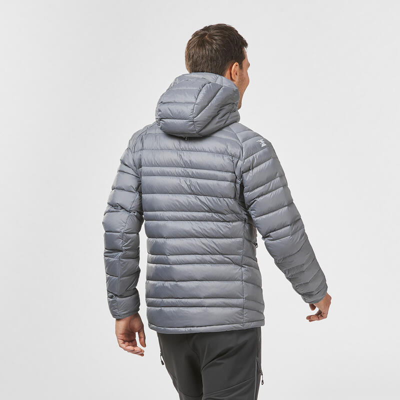 Men's mountaineering down jacket MOUNTAINEERING Light Grey Decathlon