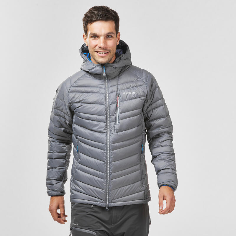 Men's mountaineering down jacket MOUNTAINEERING Light Grey Decathlon