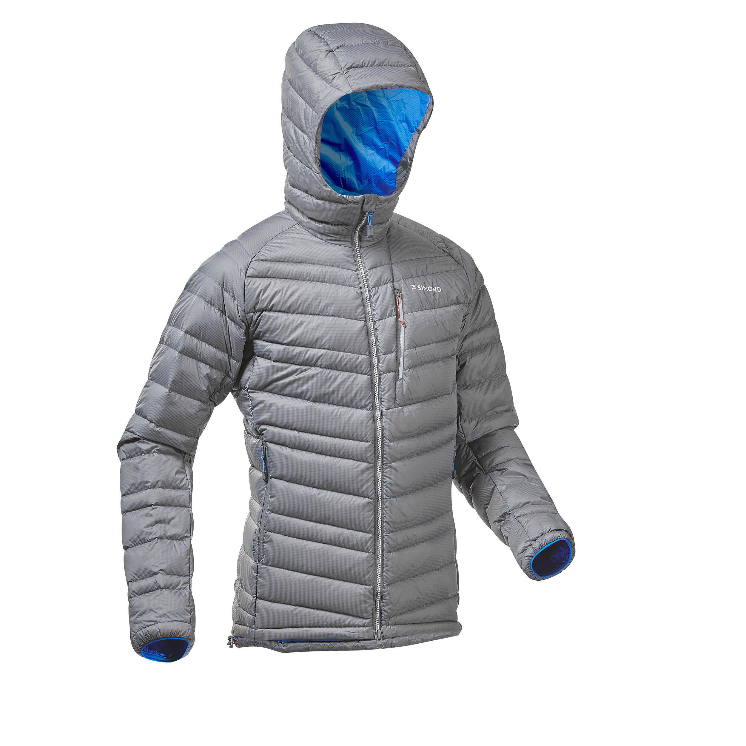 Doudoune en duvet d alpinisme homme ALPINISM LIGHT Grise Decathlon