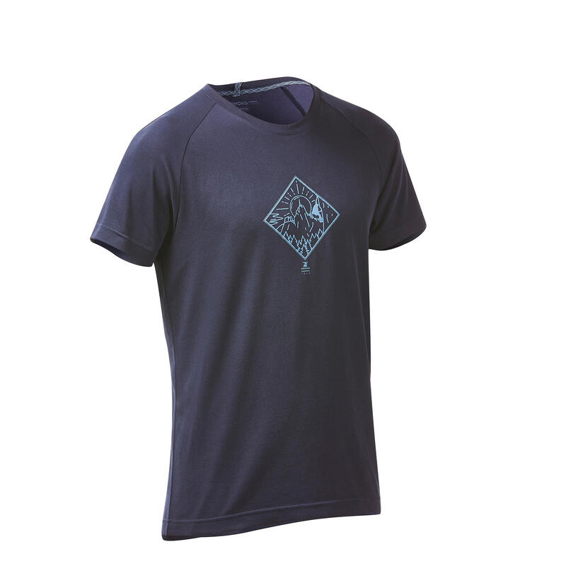 T-shirt arrampicata uomo VERTIKA blu scuro