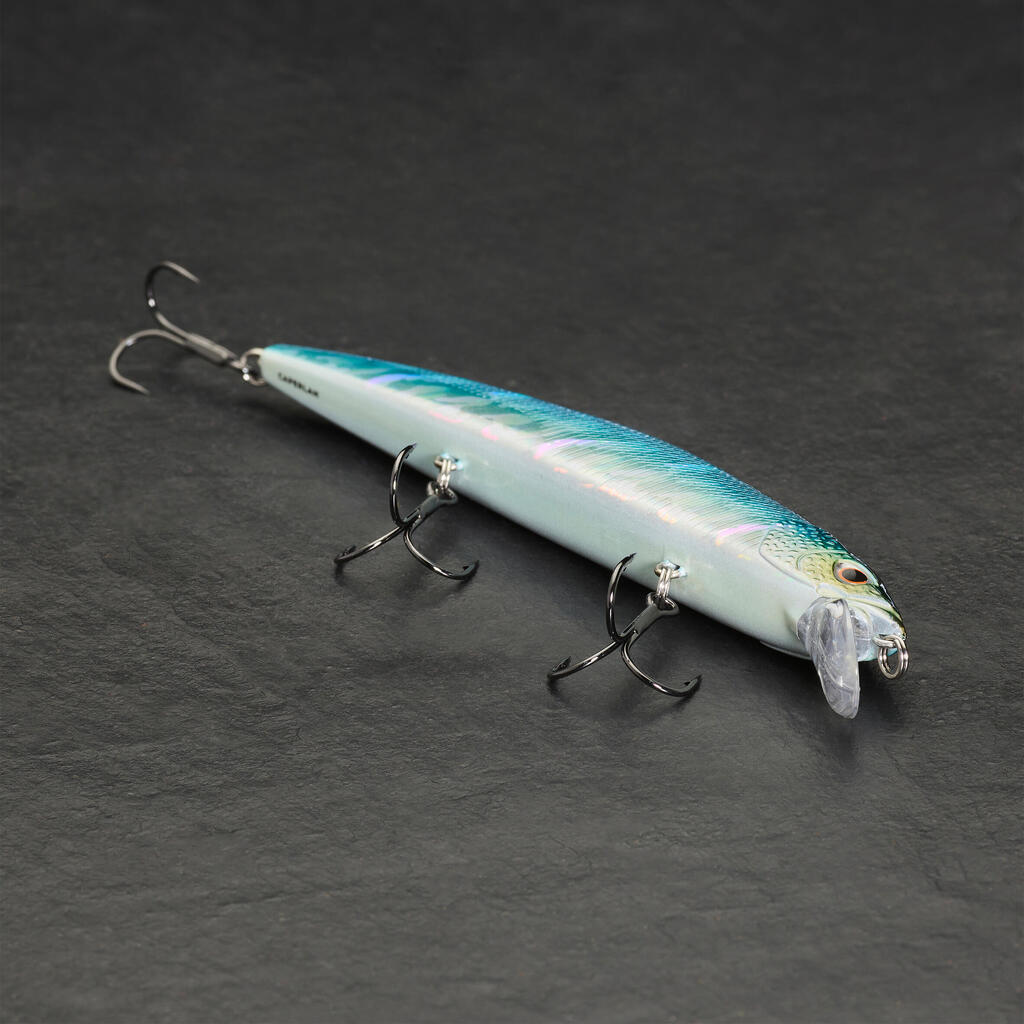 POISSON NAGEUR JERKBAIT MINNOW WXM JKMNW 130 SP DOS BLEU