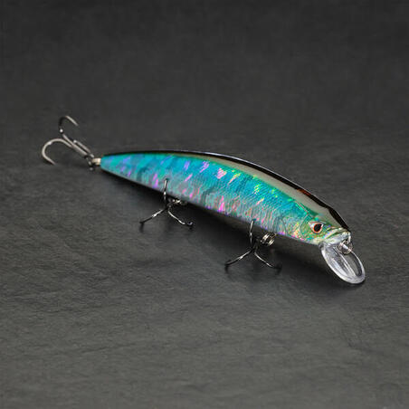 POISSON NAGEUR JERKBAIT MINNOW WXM JKMNW 130 SP DOS BLEU