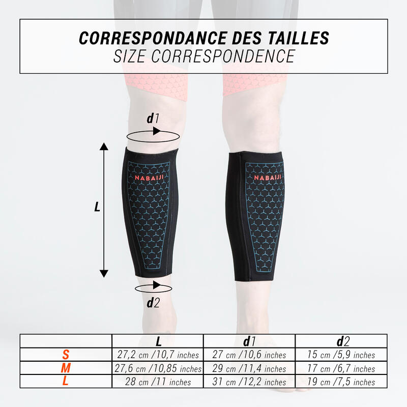 SWIMRUN NEOPRENE CALF SLEEVES Decathlon