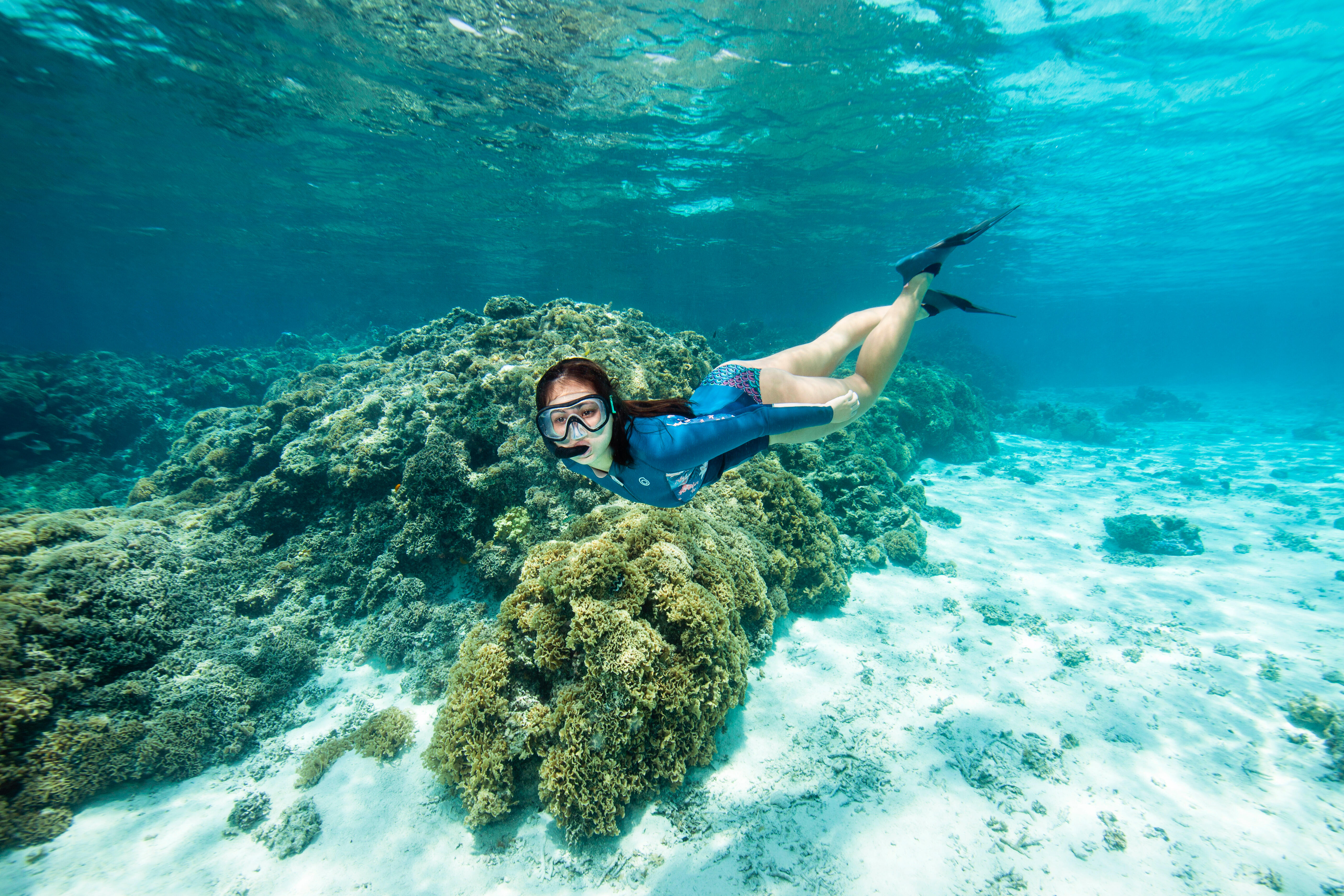 Snorkelling Set with Fins, Mask and Snorkel 100 - SUBEA