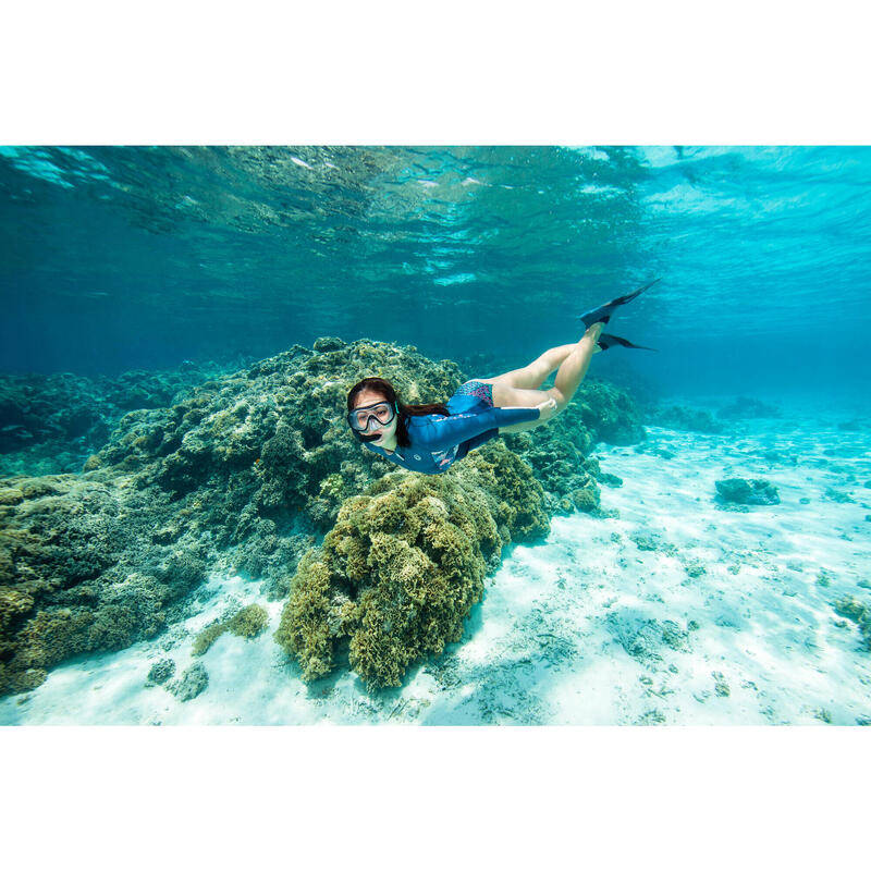 KIT de snorkeling adulte palmes masque tuba 100 Gris - Kit PMT 100 AD Noir