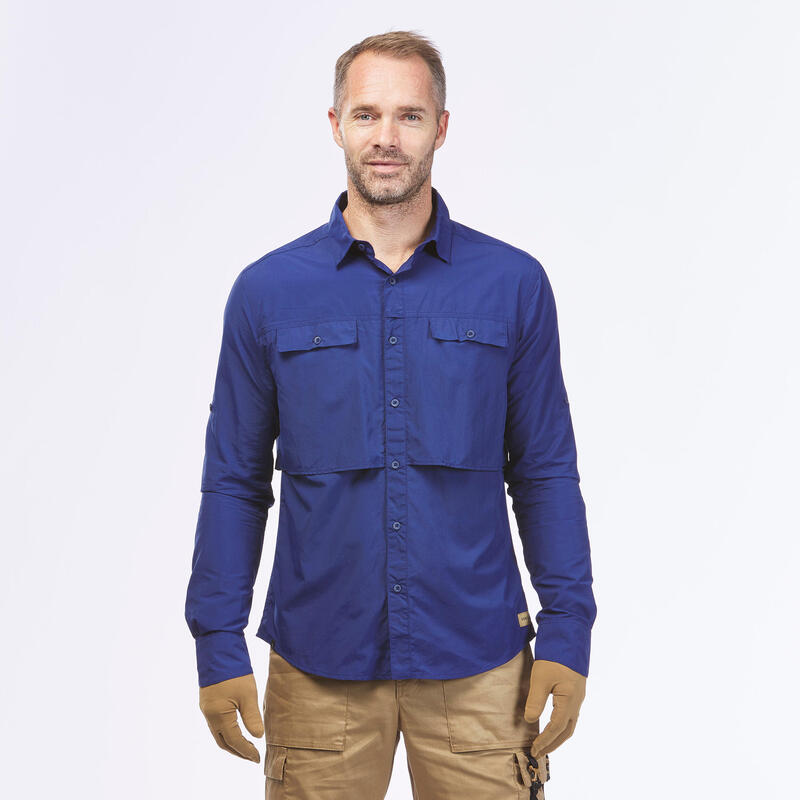 Camicia montagna uomo DESERT 900 azzurra