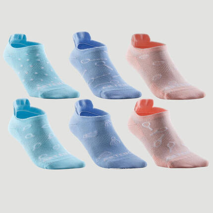 Chaussettes de sport basses lot de 3 paires, RS160 gris violet bleu blanc